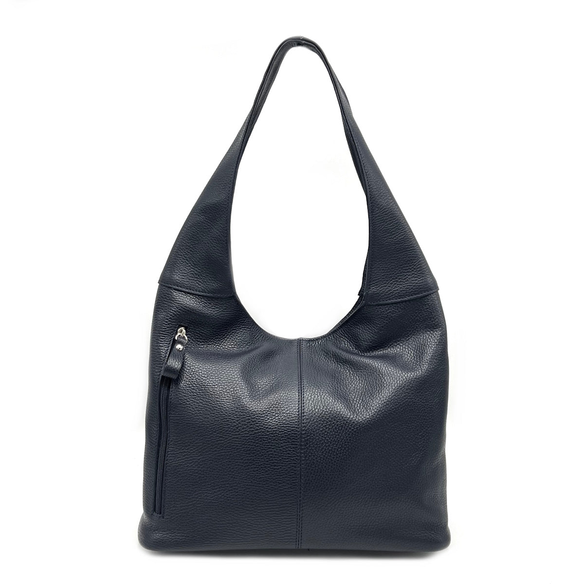 Genuine leather hobo bag, Made in Italy, art. 112636