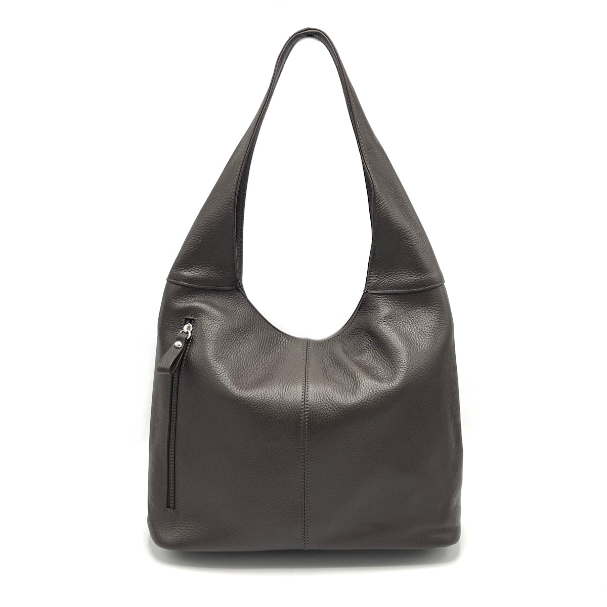Genuine leather hobo bag, Made in Italy, art. 112636