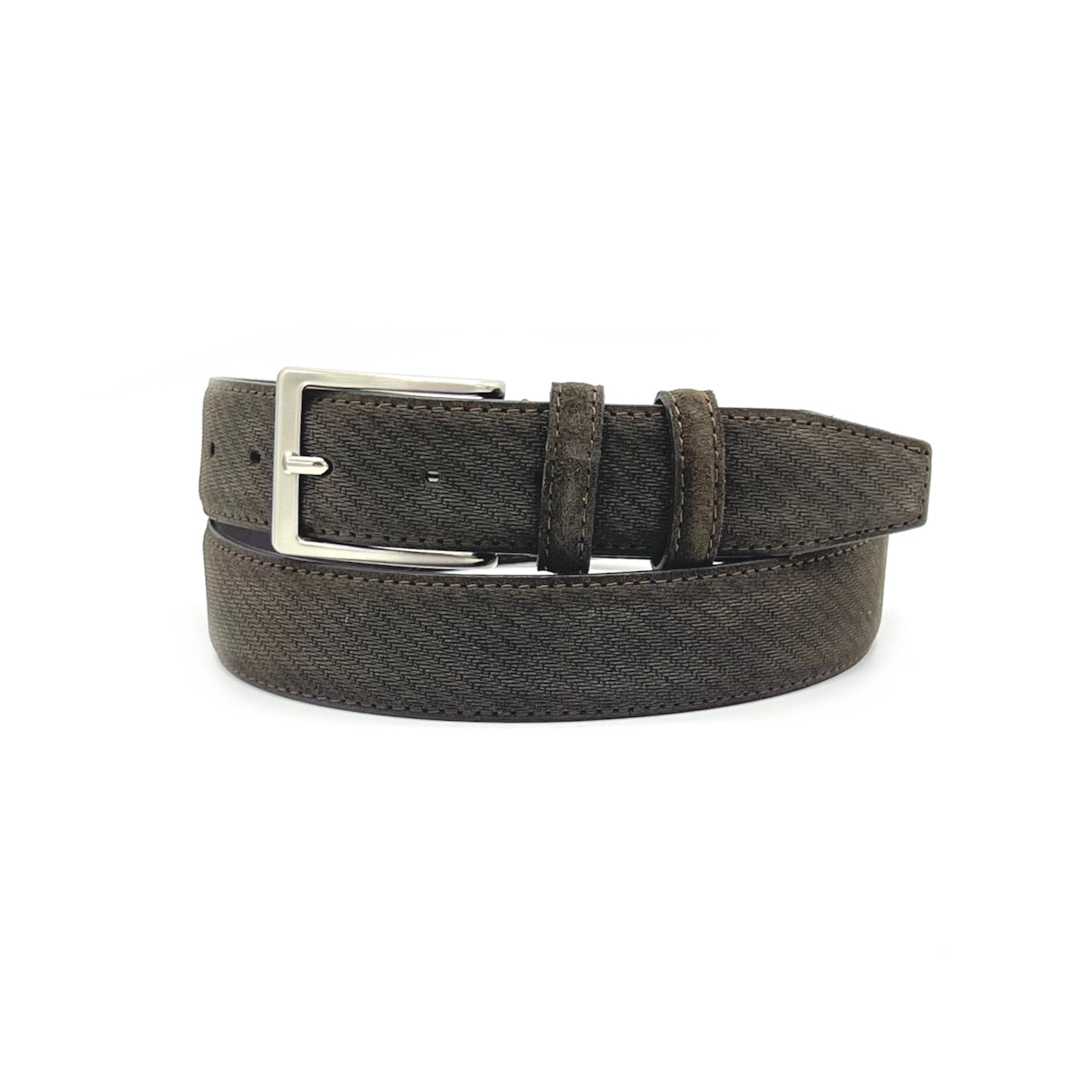 Embossed suede belts for men, Made in Italy, Suie Valentini, art. 314/35