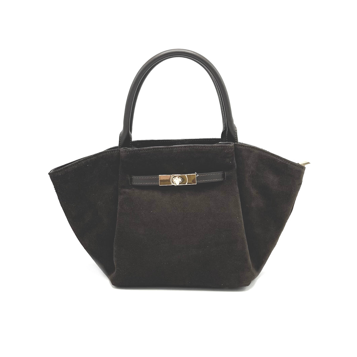 Suede leather handbag with strap, Made in Italy, art. 112645