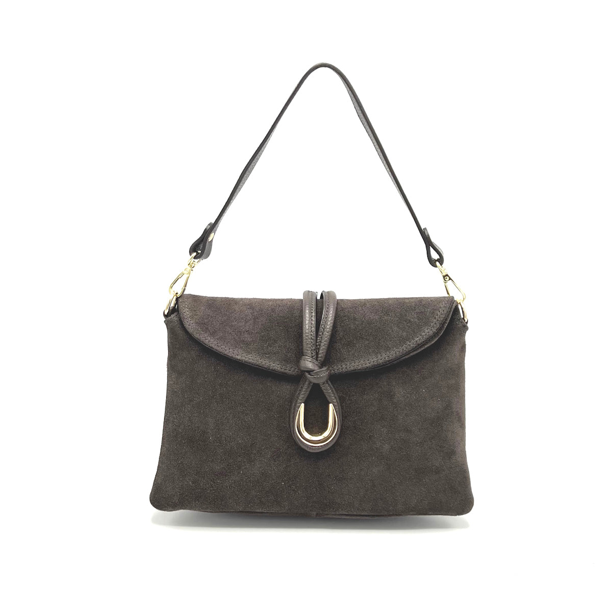 Suede leather shoulder bag, Made in Italy, art. 112637