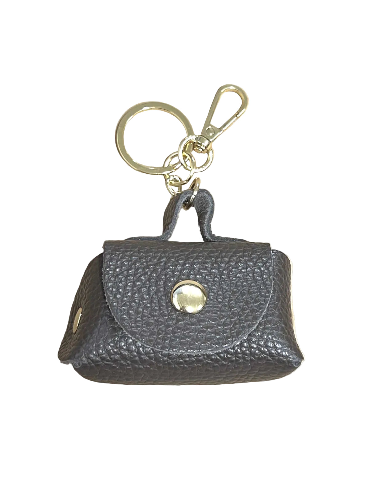 Detachable Genuine Leather Mini Coin Purse Keychain, art. PO07