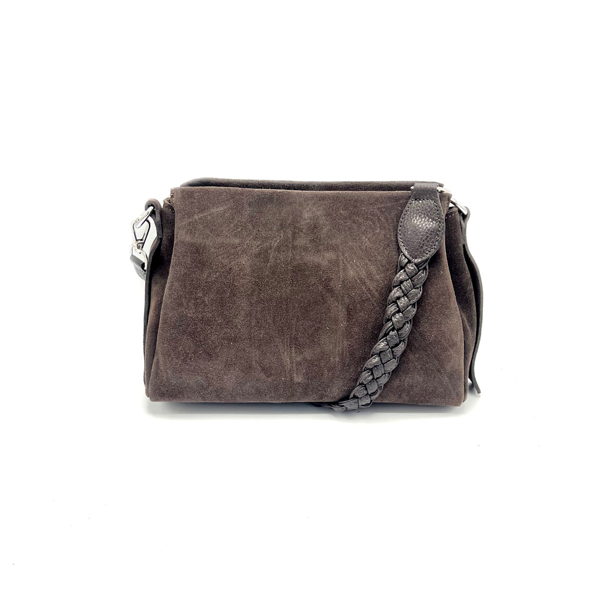 Suede leather shoulder bag, Made in Italy, art. 112622