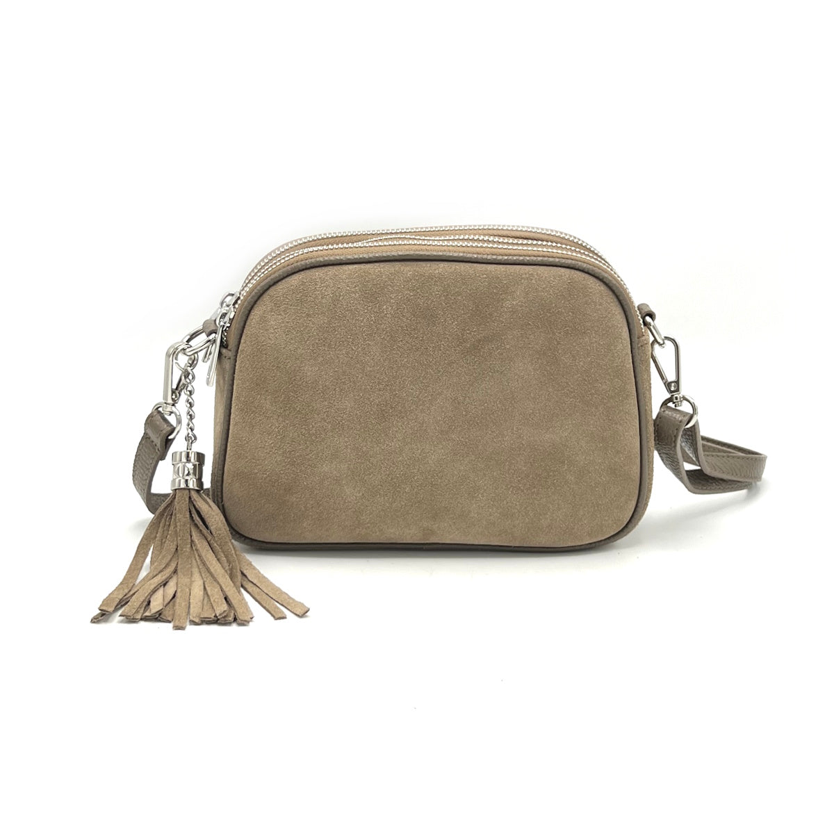 Suede leather shoulder bag, Made in Italy, art. 112635