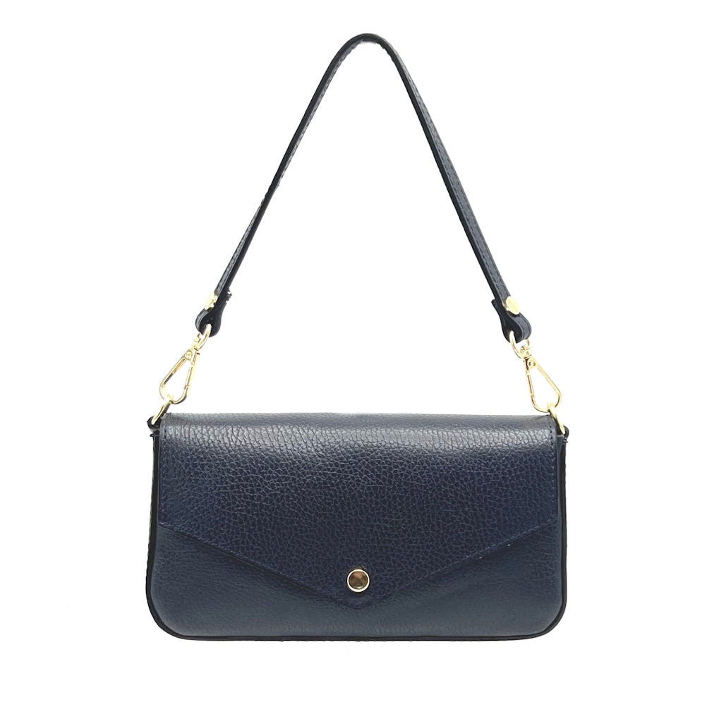 Small genuine leather shoulder bag, Made in Italy, art. 112489