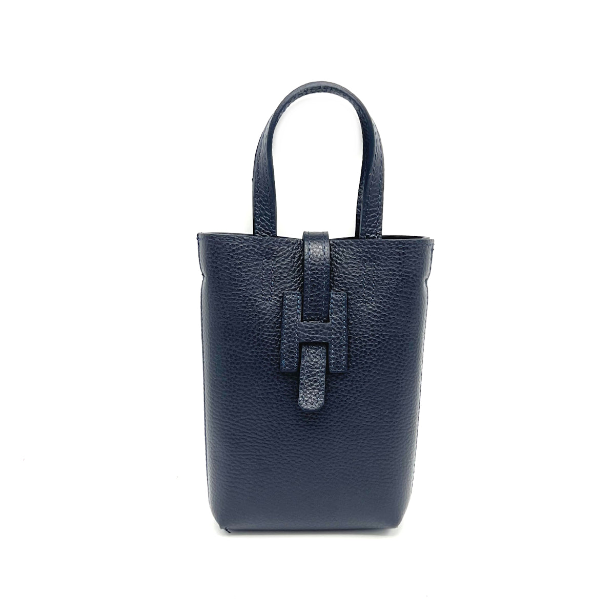 Borsa a tracolla porta cellulare in pelle laminata, Made in Italy, art. 112618LA