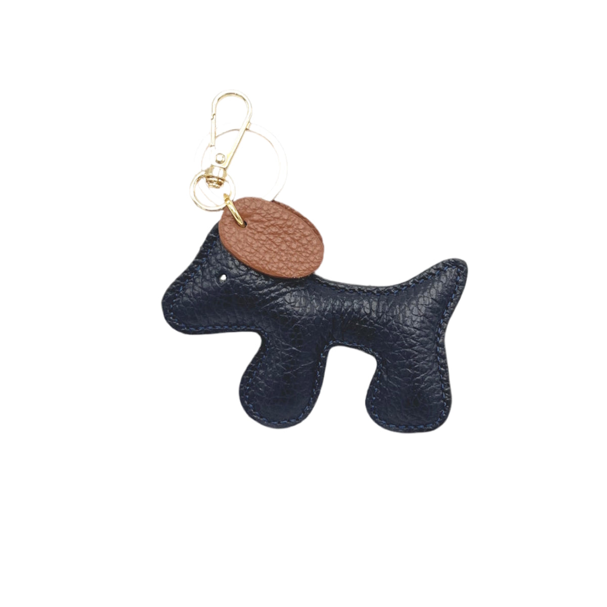 Bicolor genuine leather key chain, Cute Puppy Design, art. PO03BI
