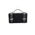 Suede leather mini clutch bag with chain, Made in Italy, art. 112629