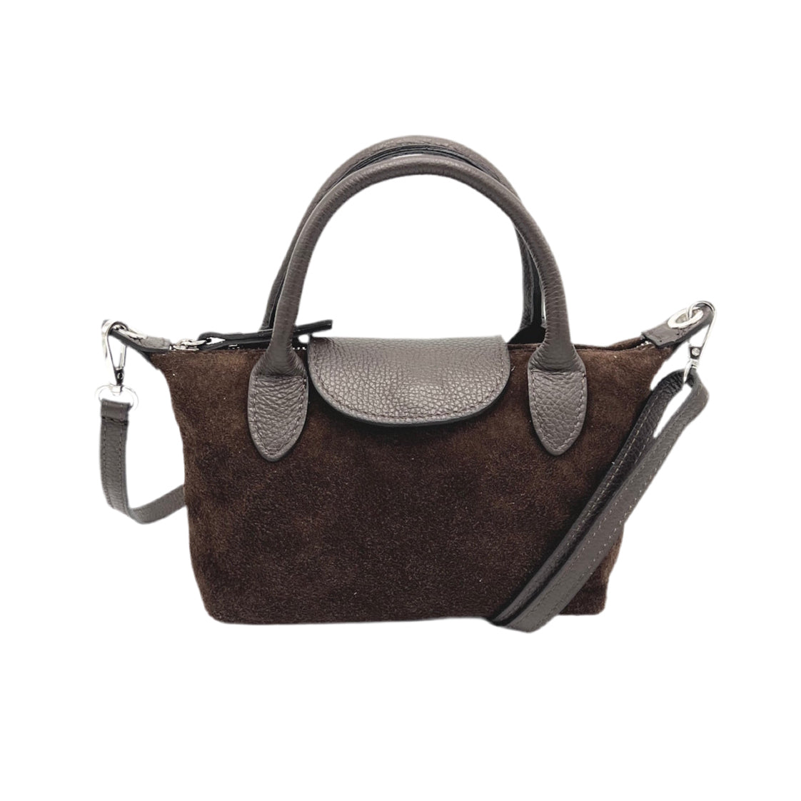 Suede leather shoulder bag, Made in Italy, art. 112641