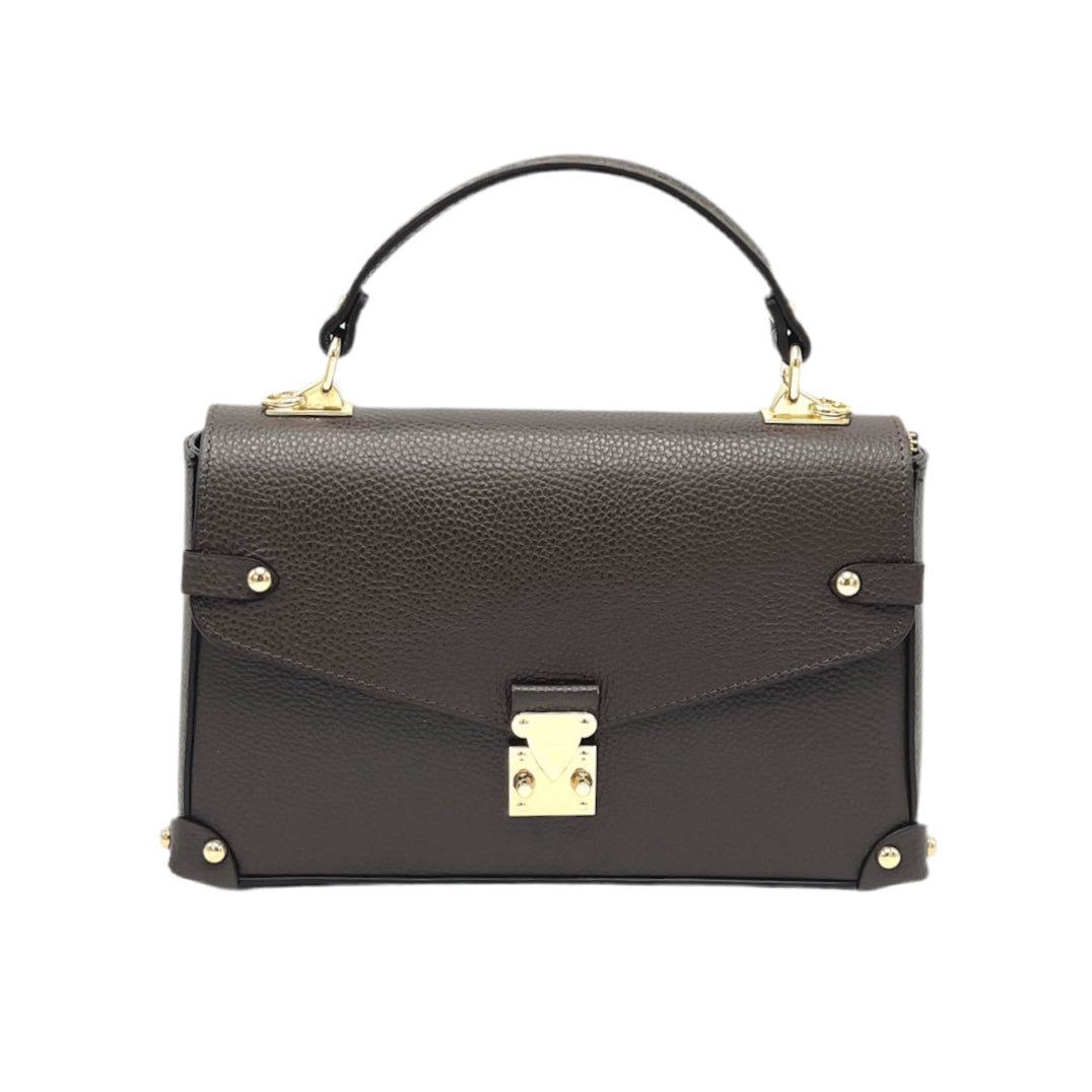 Genuine leather shoulder bag, Made in Italy, art. 112639