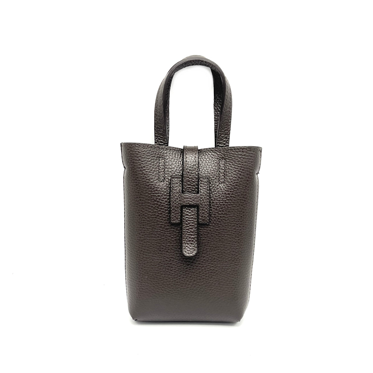 Borsa a tracolla porta cellulare in pelle laminata, Made in Italy, art. 112618LA