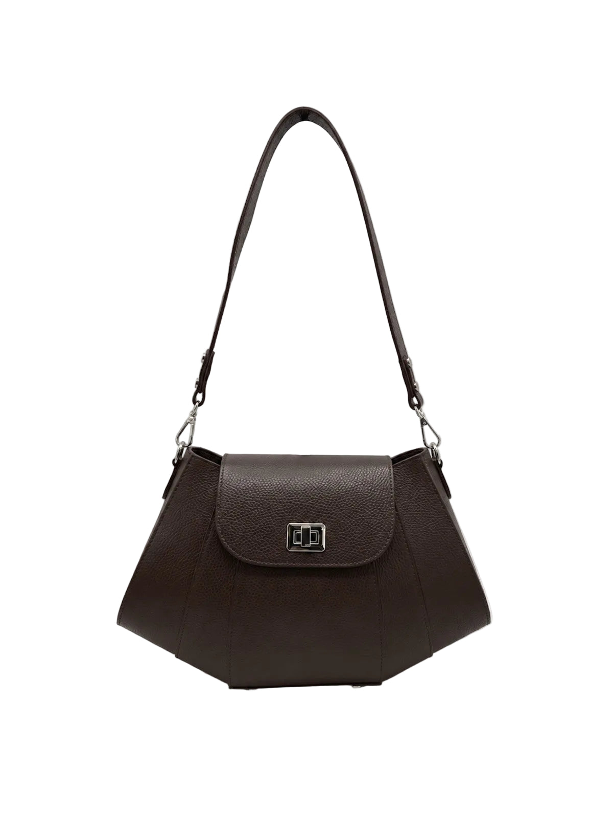 Women’s Genuine Leather Shoulder Bag with Detachable Strap, Made in Italy, art. 112793