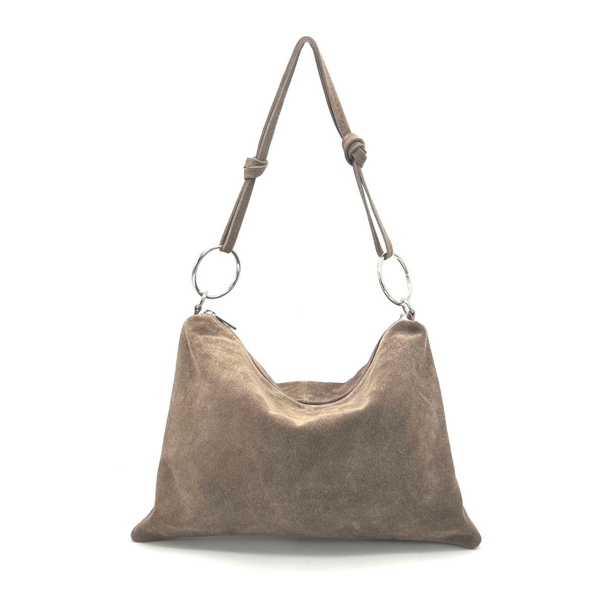 Borsa a tracolla in pelle scamosciata, Made in Italy, art. 112604
