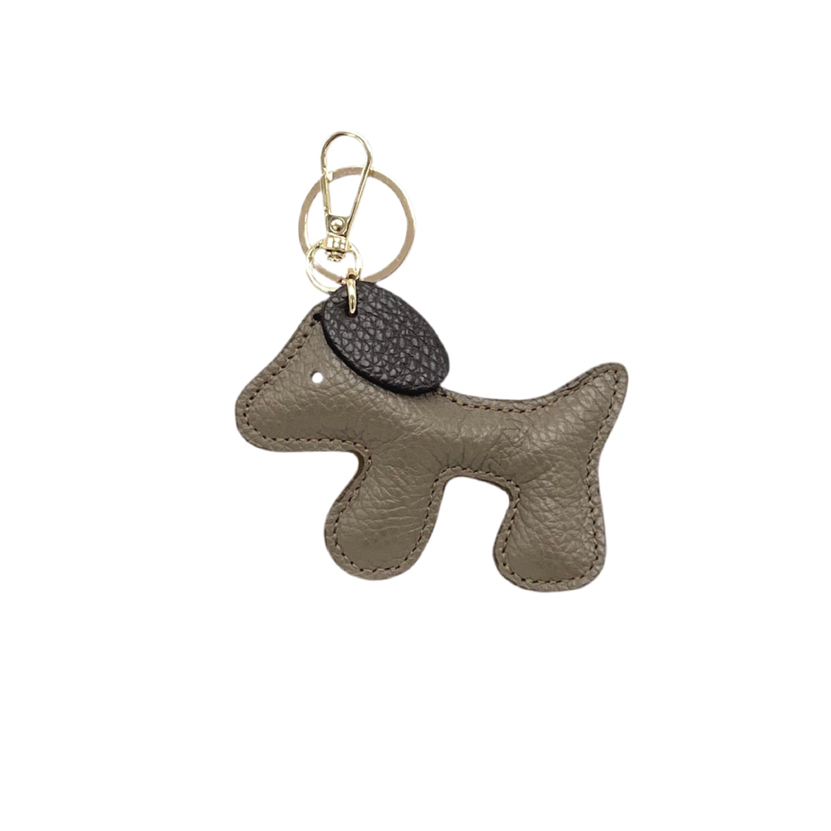 Bicolor genuine leather key chain, Cute Puppy Design, art. PO03BI