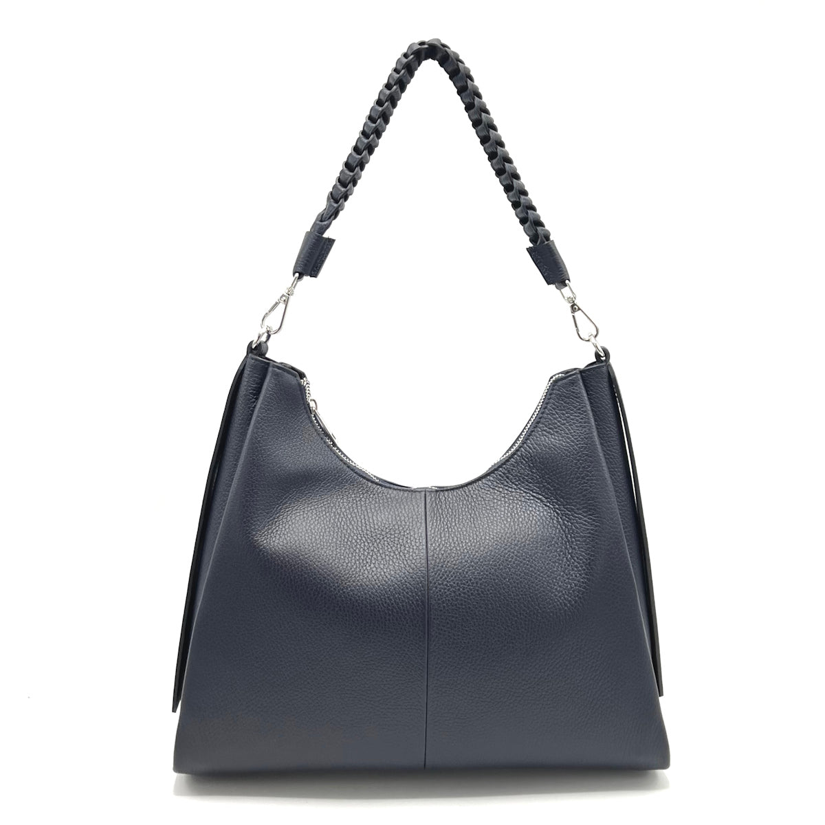 Genuine leather shoulder bag with strap, Made in Italy, art. 112648