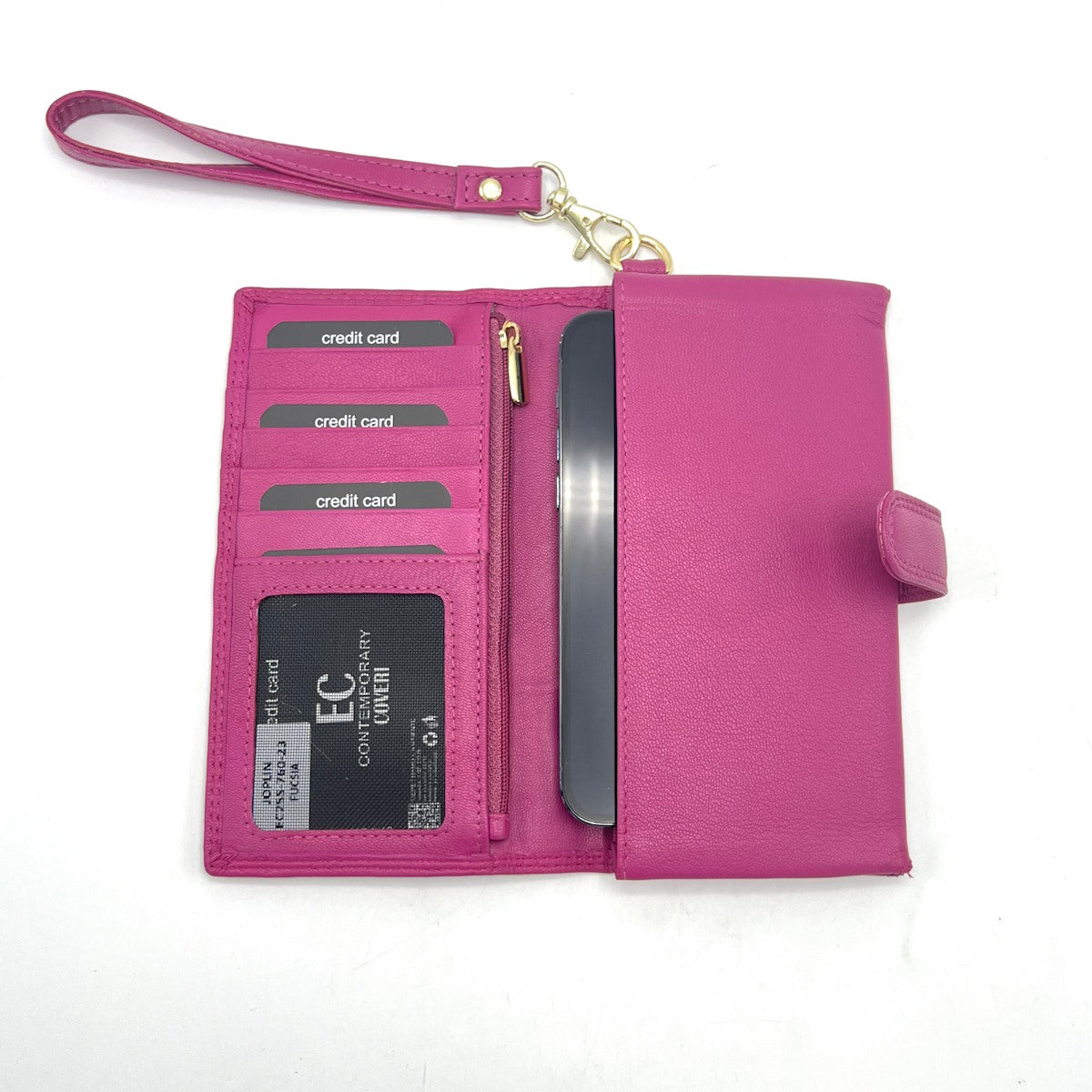 Women's genuine leather wallet with phone case, EC COVERI, art. EC25760-23.290