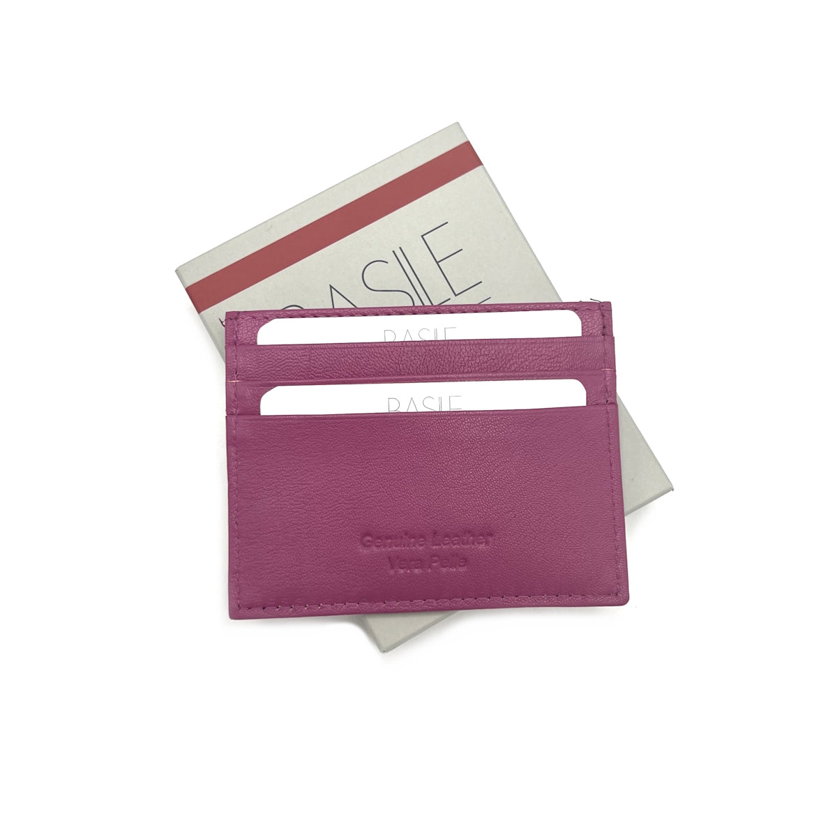 Genuine leather card holder, Brand Basile, art. PFD46GO