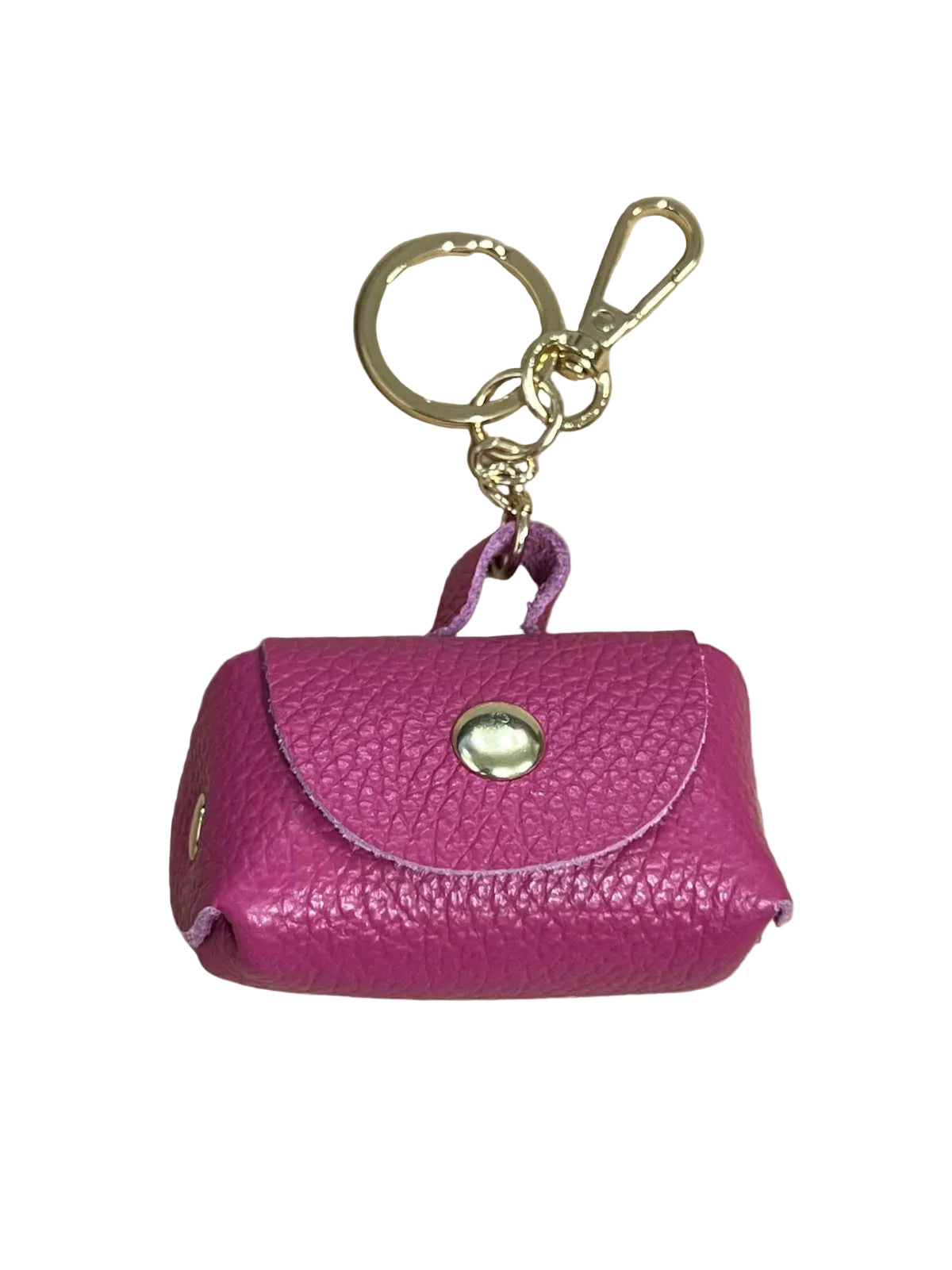 Detachable Genuine Leather Mini Coin Purse Keychain, art. PO07