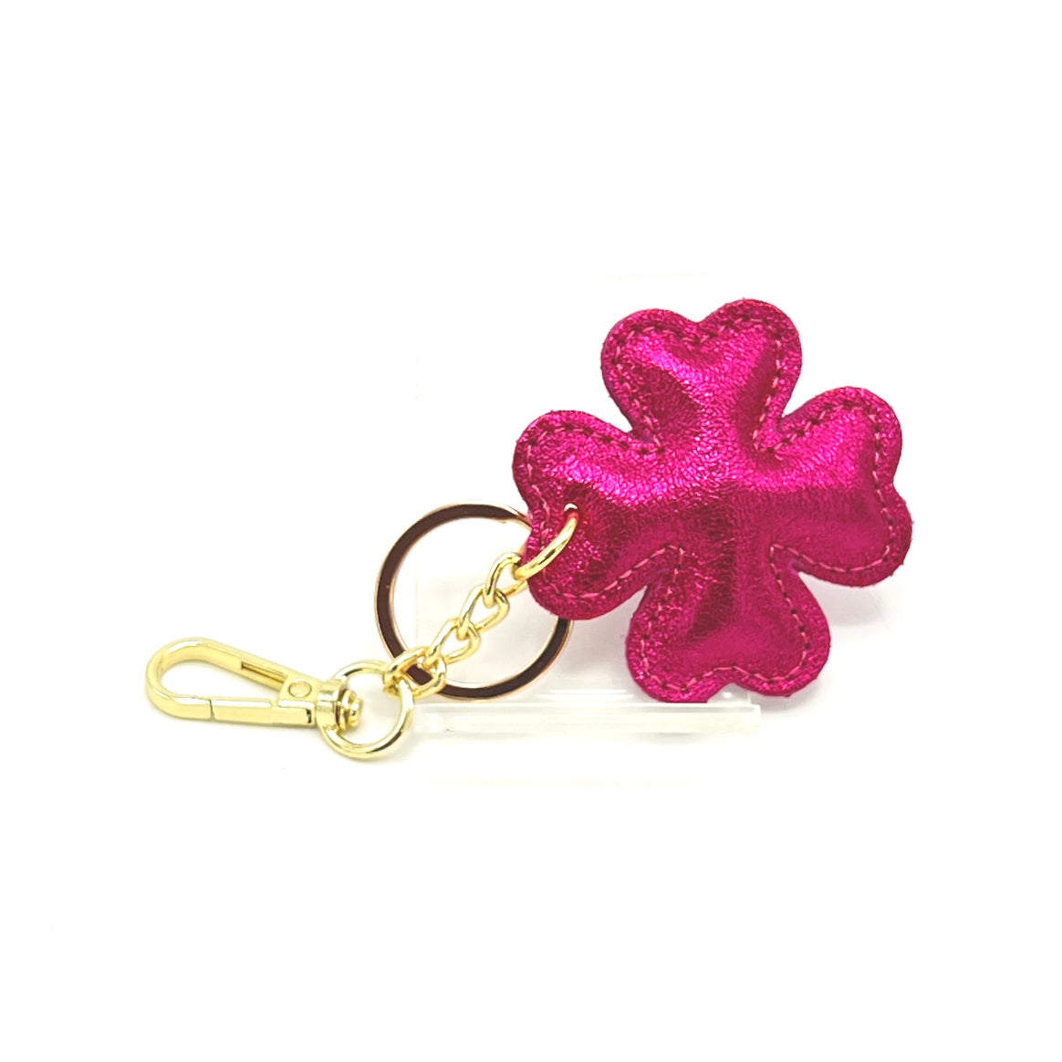 Genuine leather key chain, Lucky leaf, art. PO04LA