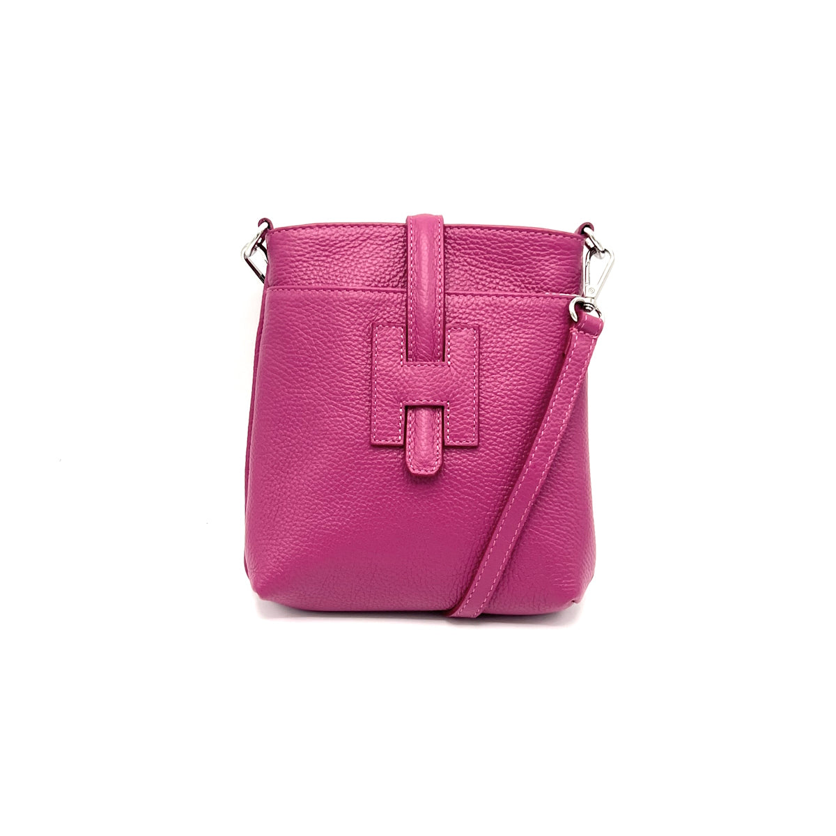 Genuine leather shoulder bag, small size, Made in Italy, art. 112614