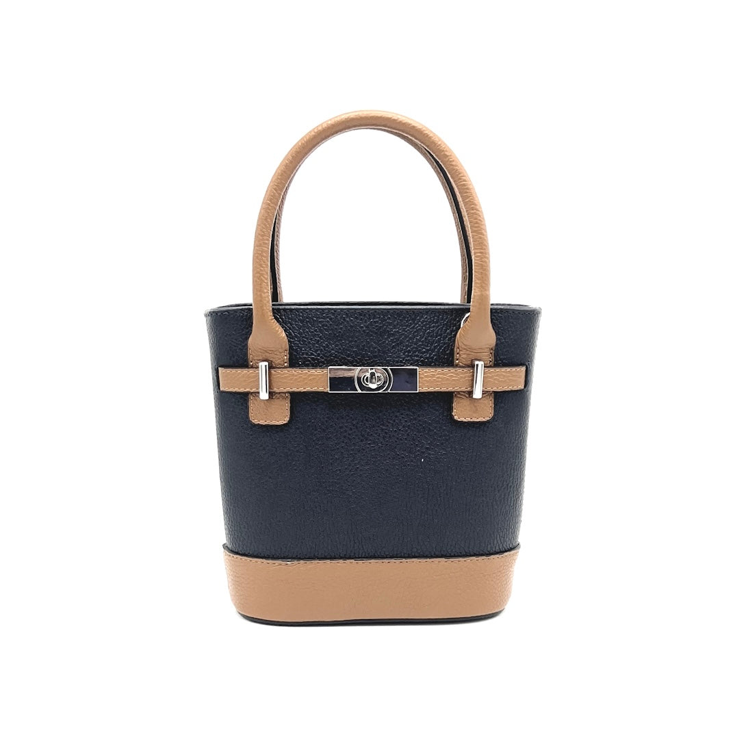 Genuine leather bucket bag, Made in Italy, art. 112610