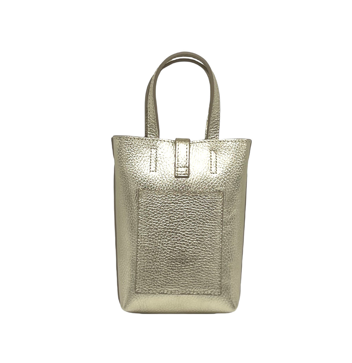 Laminated leather crossbody phone bag, Made in Italy, art. 112618LA