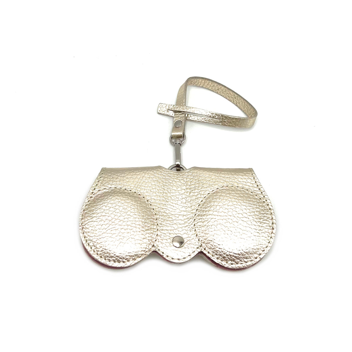 Laminated leather attachable glasses case, art. CU02LA