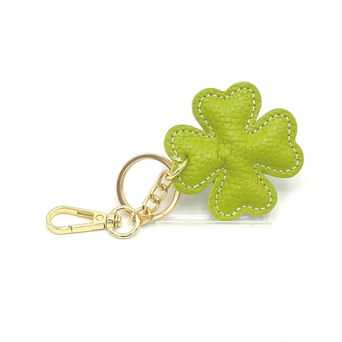 Genuine leather key chain, Lucky leaf, art. PO04
