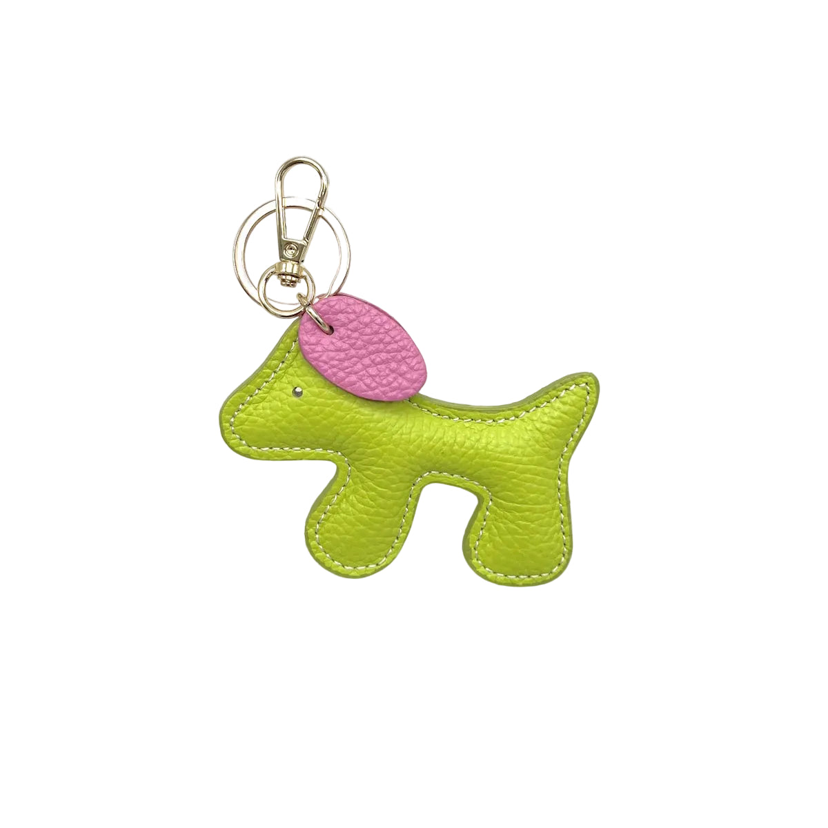 Bicolor genuine leather key chain, Cute Puppy Design, art. PO03NEW