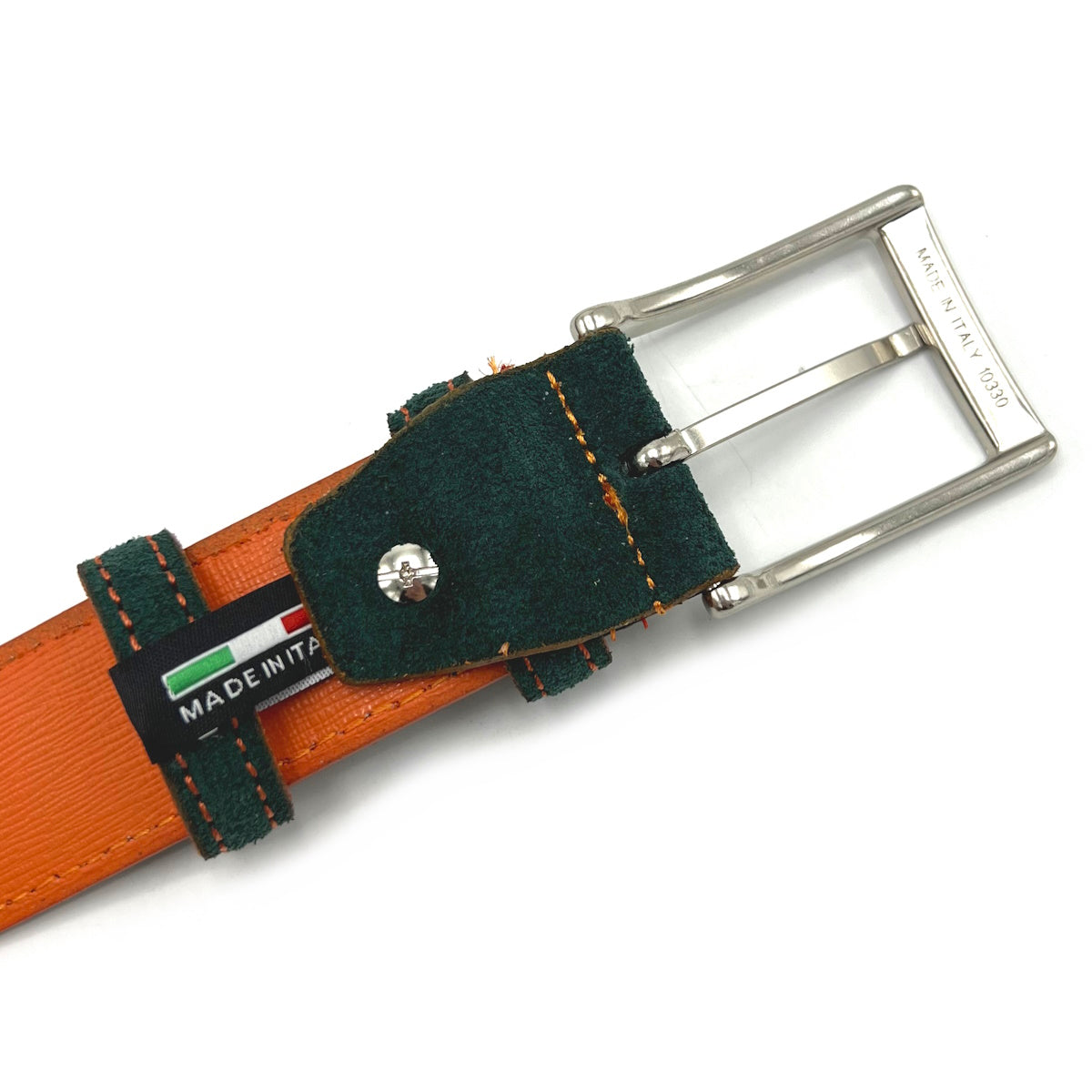 Suede leather belts for men, Made in Italy, Suie Valentini, art. 2021/35.391