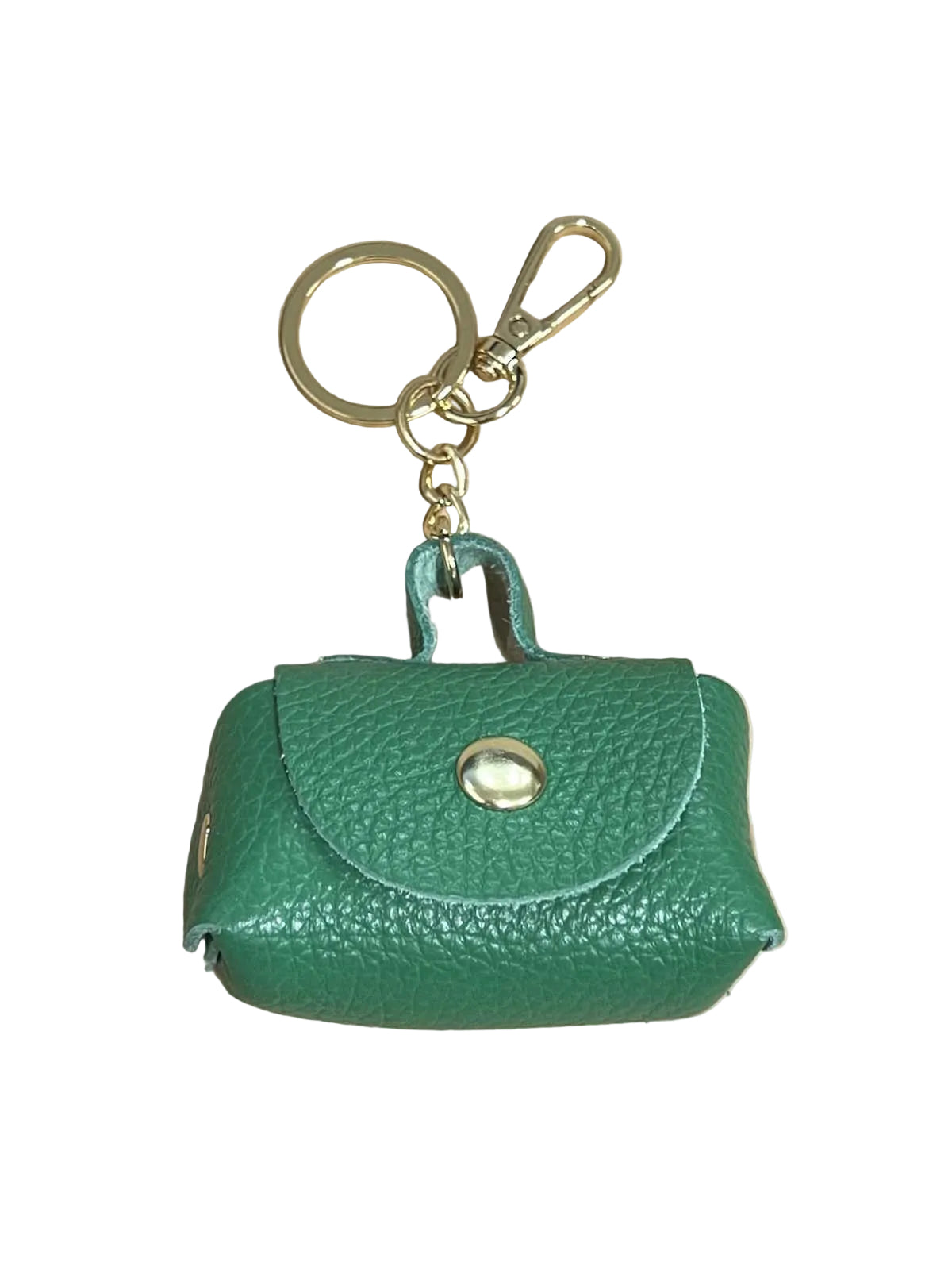 Detachable Genuine Leather Mini Coin Purse Keychain, art. PO07