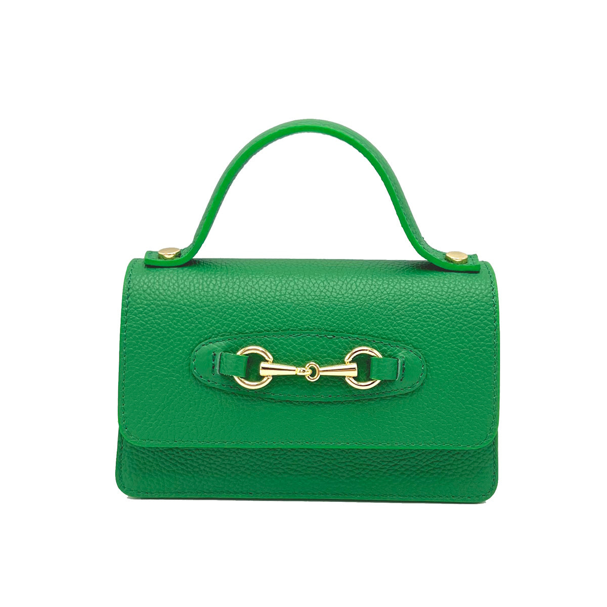 Borsa a mano in vera pelle con catena, Made in Italy, art. 112569