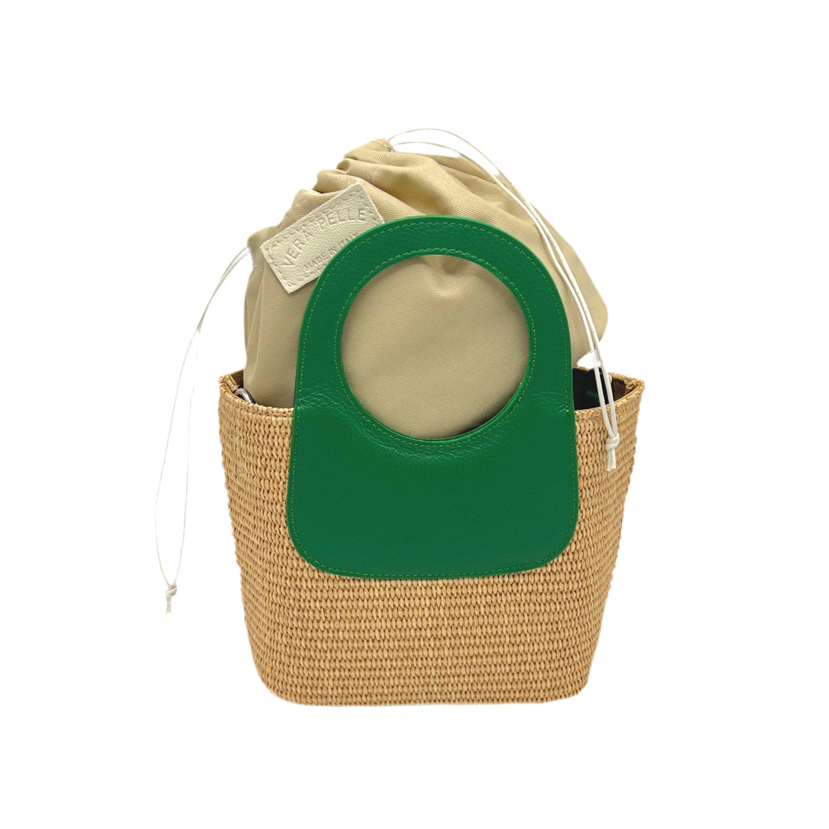 Summer collection, raffia and genuine leather handbag, Made in Italy, art. 112594