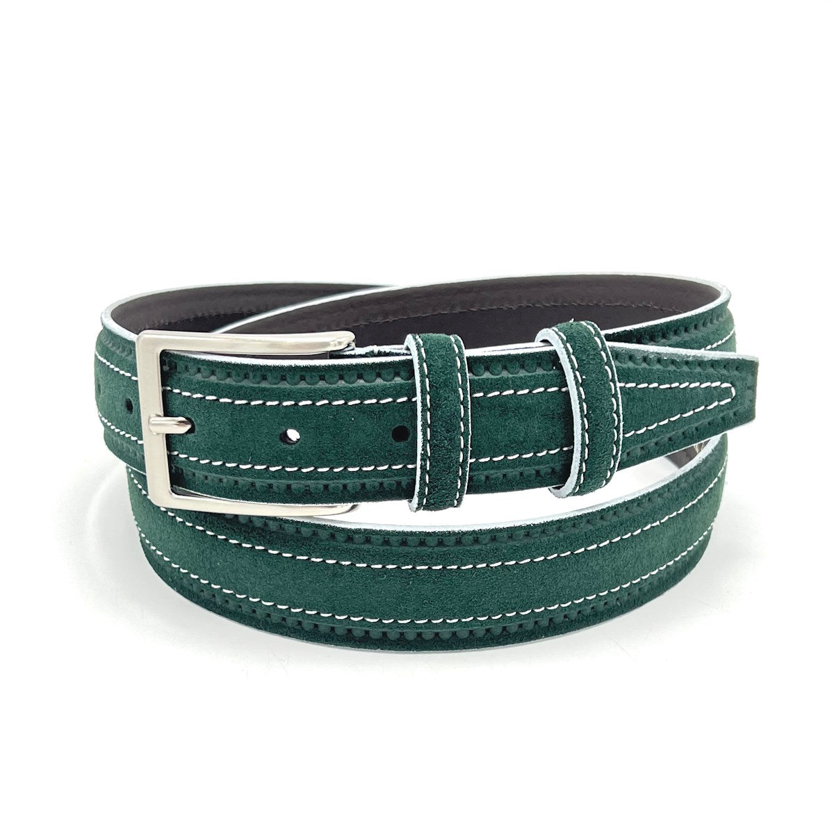 Suede leather belts for men, Made in Italy, Suie Valentini, art. 313/35.391