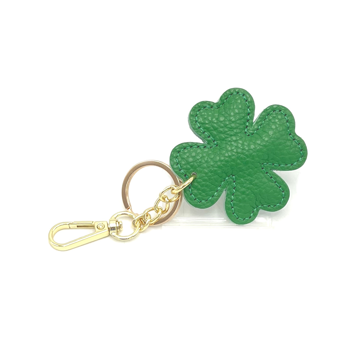 Genuine leather key chain, Lucky leaf, art. PO04