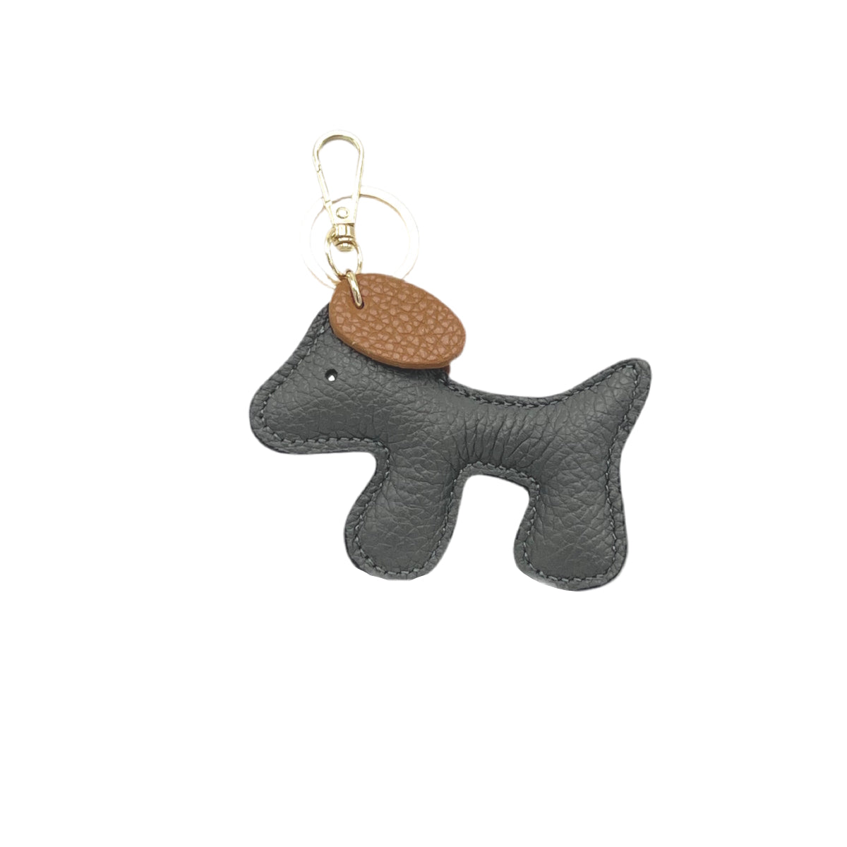 Bicolor genuine leather key chain, Cute Puppy Design, art. PO03BI