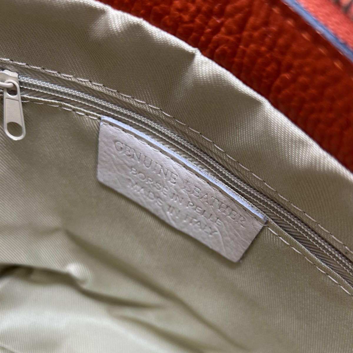 Genuine leather bucket bag, Made in Italy, art. 112610