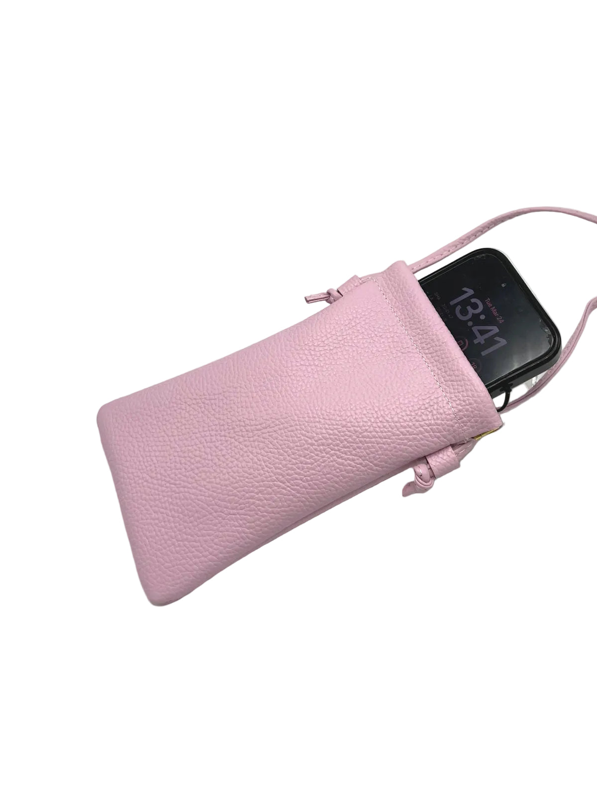Borsa a tracolla porta cellulare in vera pelle, Made in Italy, art. 112628