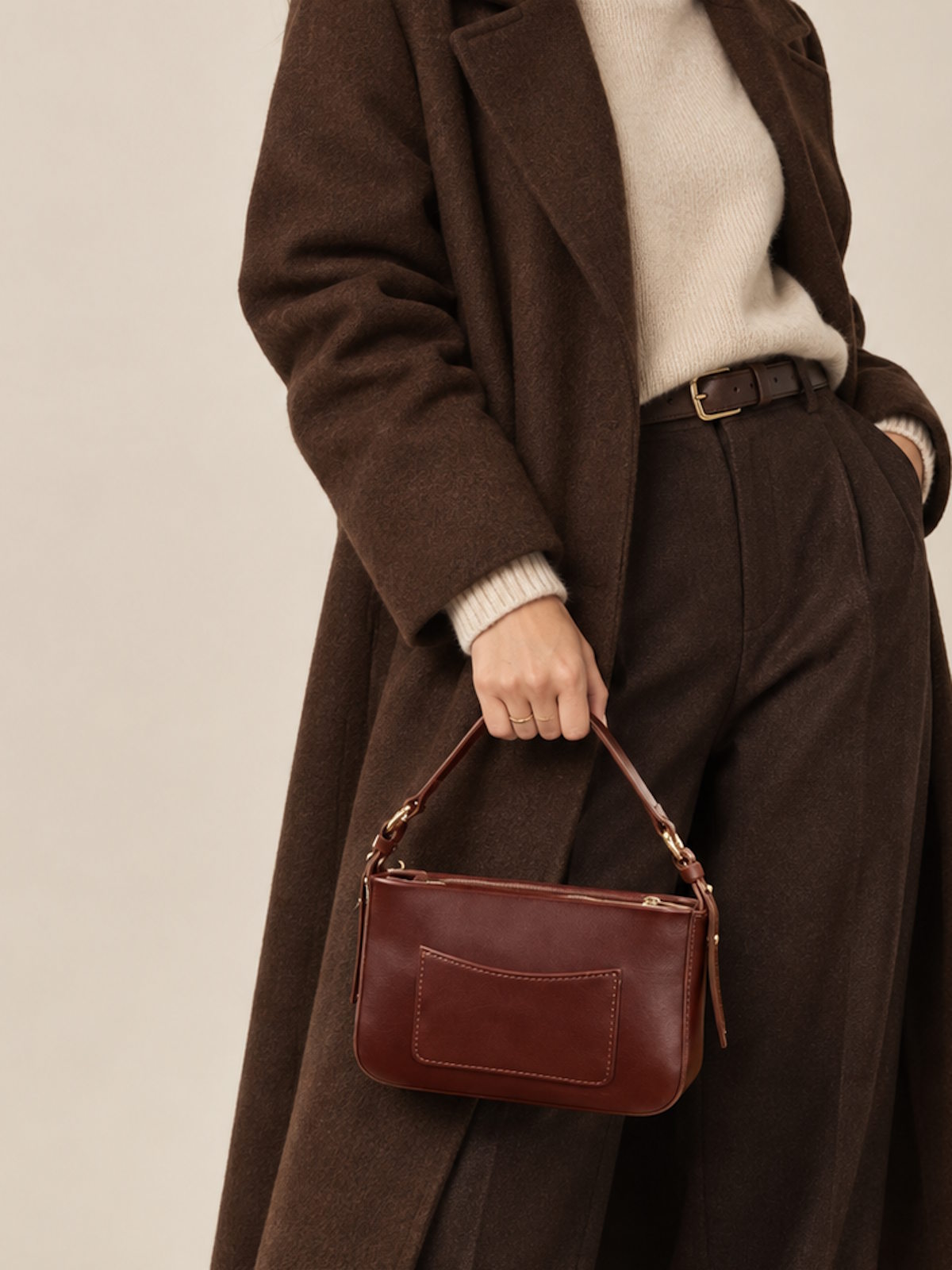 Small Genuine Leather Shoulder Bag, Made in Italy, art. 112769