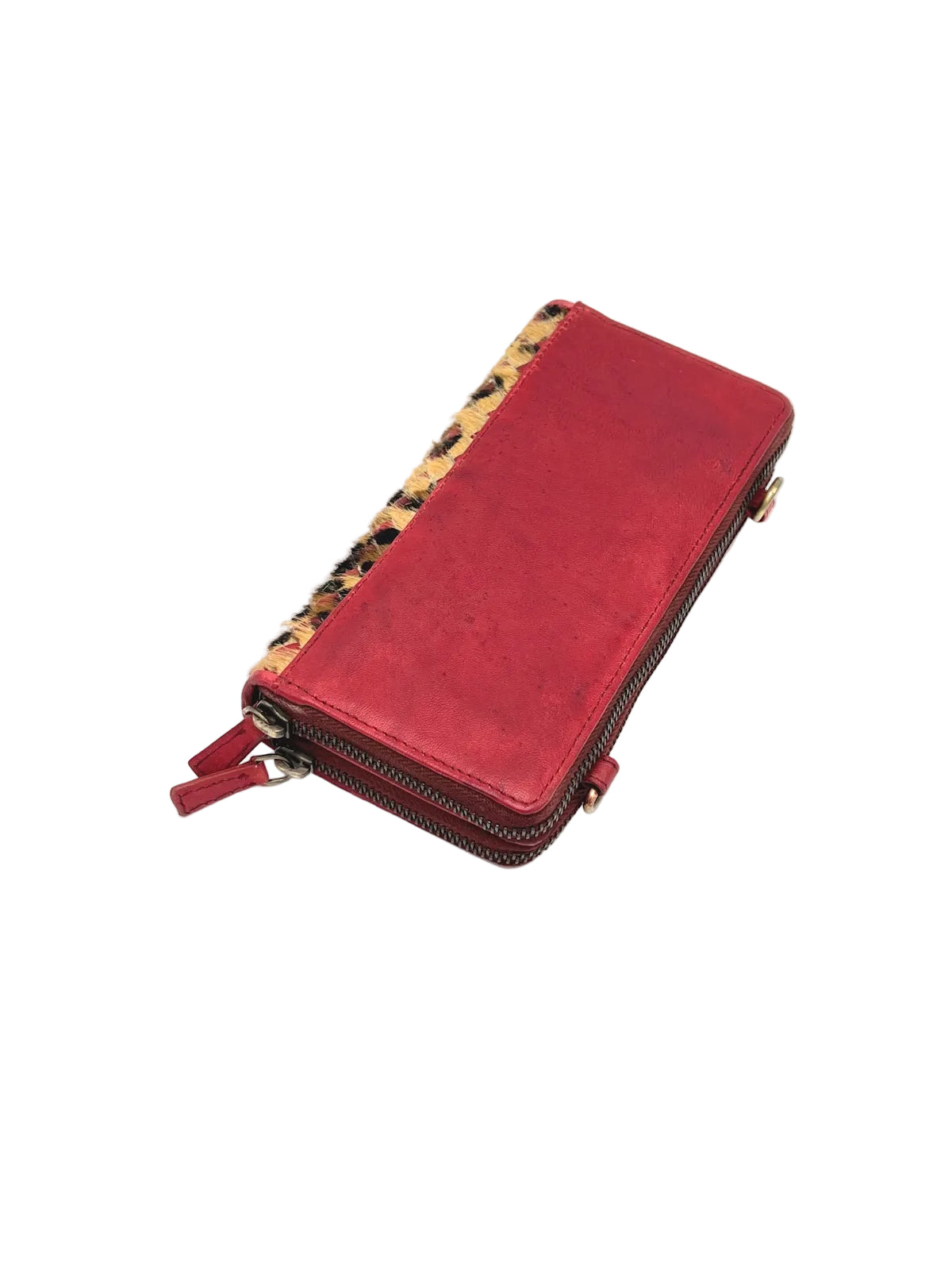 Washed Leather and Calf Hair Crossbody Bag, art. LE059