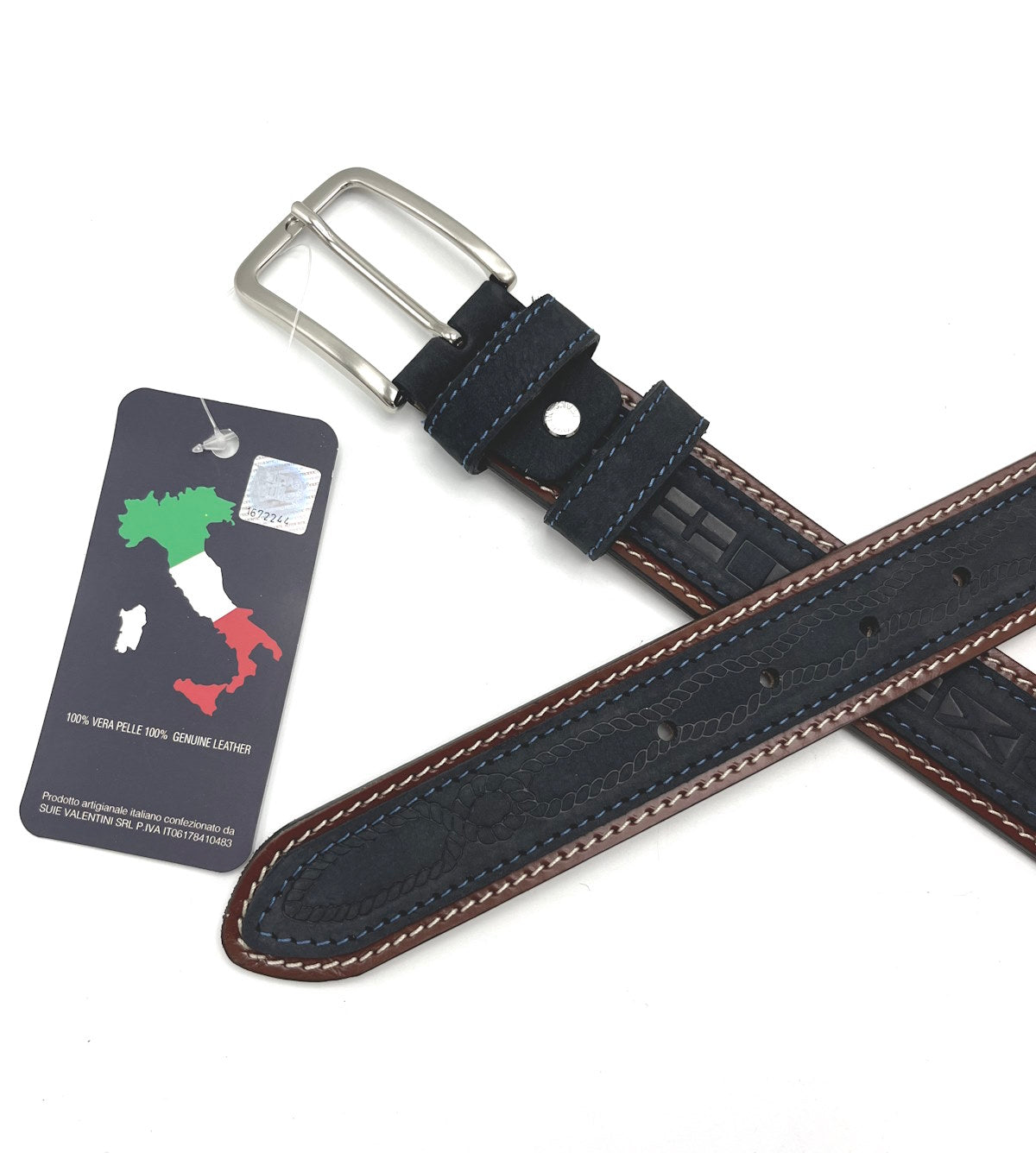 Genuine leather belt, Handmade in Italy, art. HM026/35
