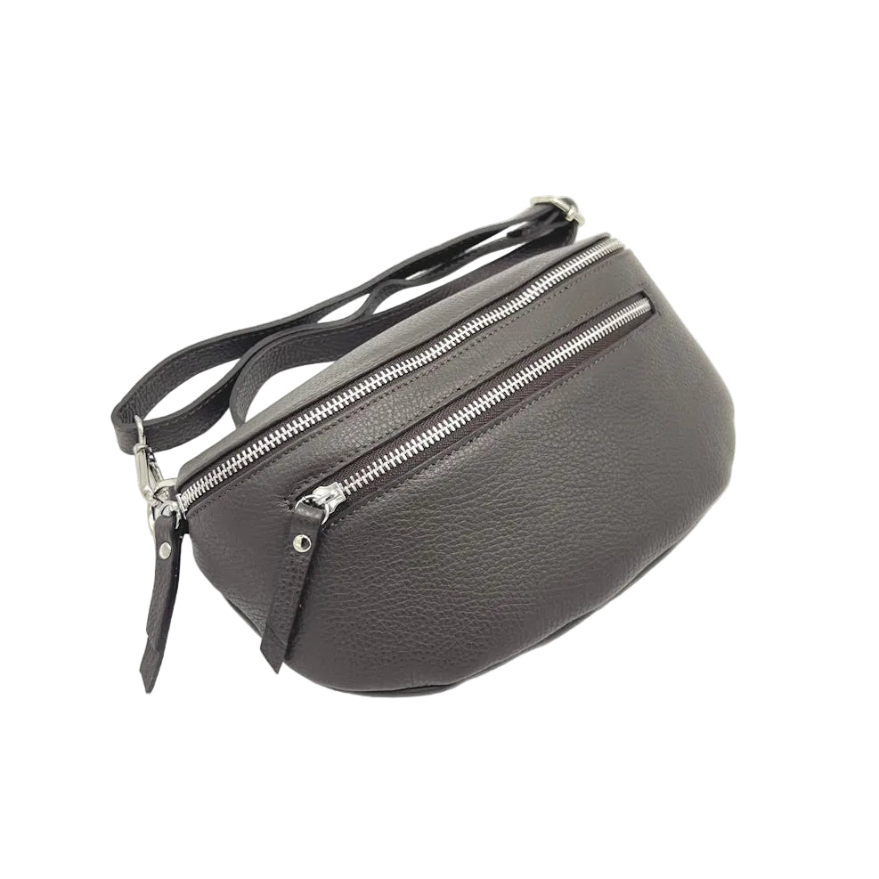 Genuine leather crossbody bag, Made in Italy, art. 112467