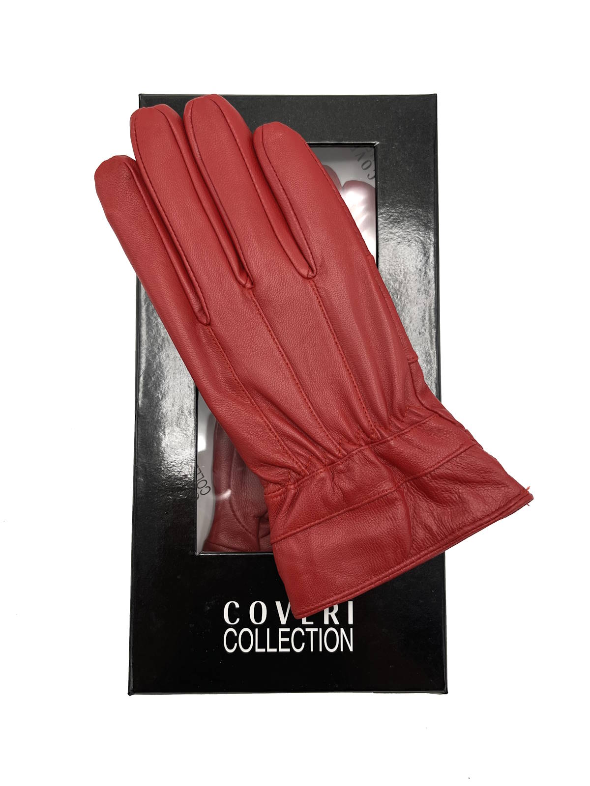 Leather gloves for women, gift box, brand Coveri Collection,art. 189122.155