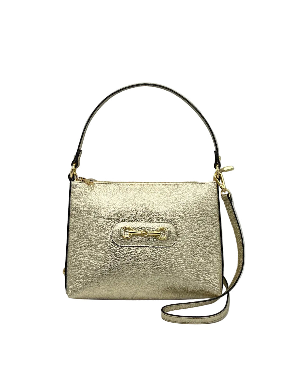 Genuine leather shoulder bag with crossbody strap, Made in Italy, art. 112660LA