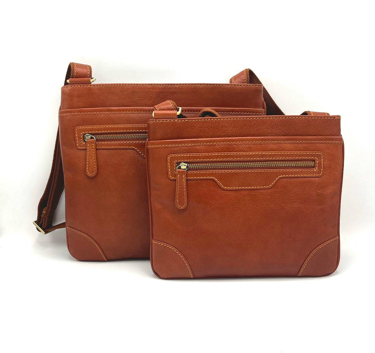 Genuine Leather shoulder bag small size, for men, art. VE4810