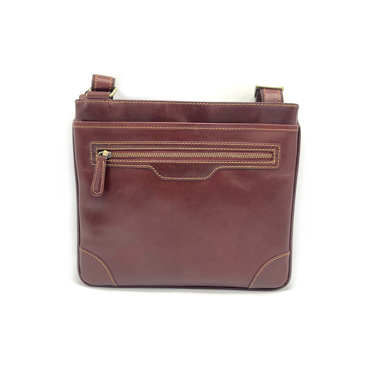 Buffered leather shoulder bag big size, for men, art. TA4809