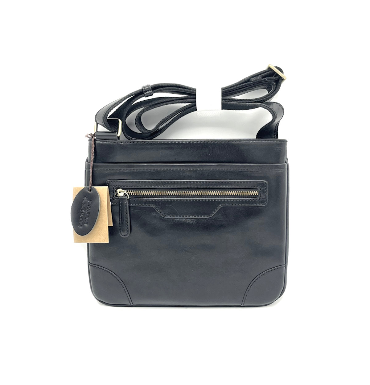 Buffered leather shoulder bag small size, for men, art. TA4810