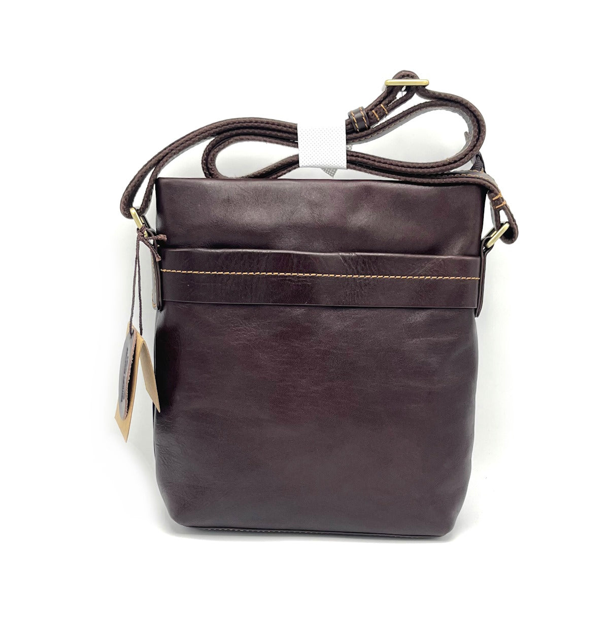 Buffered leather shoulder bag, for men, art. TA4804