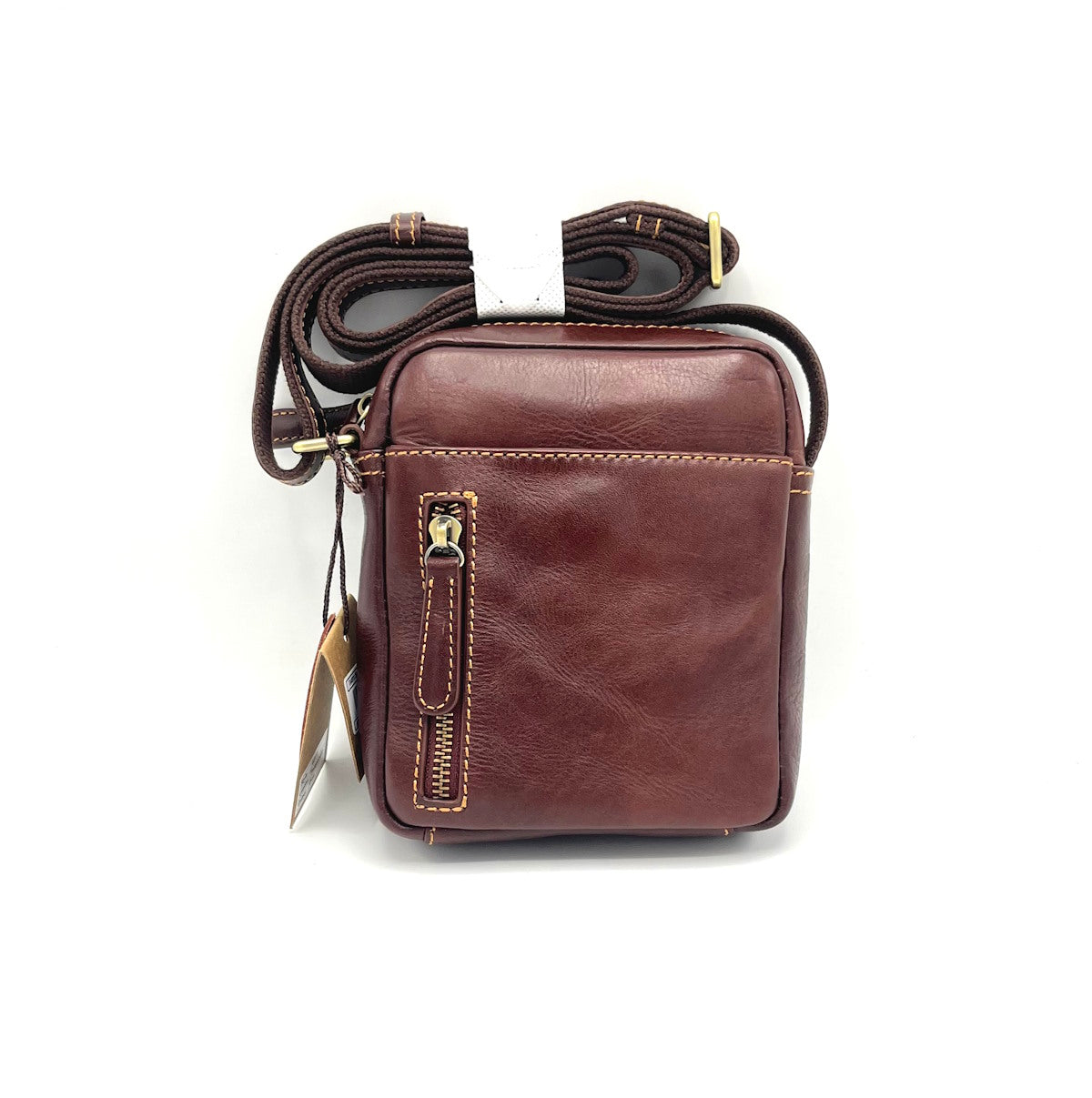 Genuine Leather shoulder bag, for men, small size, art. TA4811