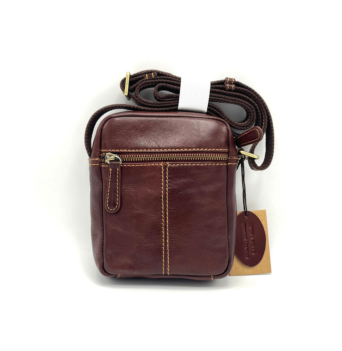 Genuine Leather shoulder bag, for men, small size, art. TA4811